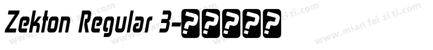 Zekton Regular 3字体转换